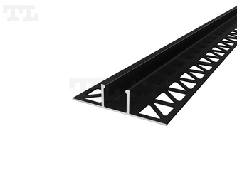 LED P17-2 Profil perforowany 3000 mm czarny lakierowany do płytek i GK (nr kat 8617217)