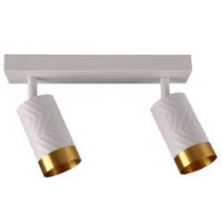 Lampa ścienno-sufitowa ARRAS 2 biało-złota GU10