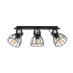 Lampa sufitowa ALANO Black 3xE27 listwa