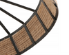Lampa wisząca Boho metalowa z liną jutową 30cm