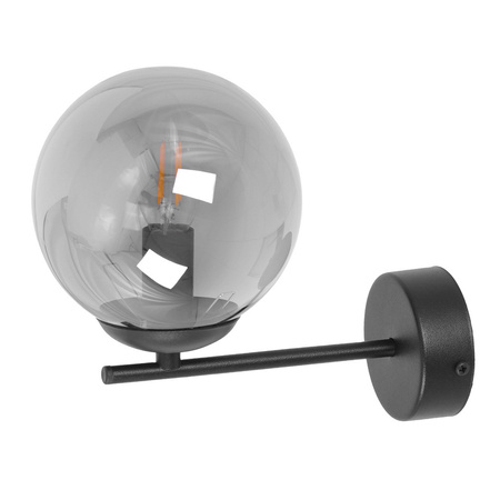 Minimalistyczny kinkiet z grafitowym kloszem K-5307 z serii GAMMA