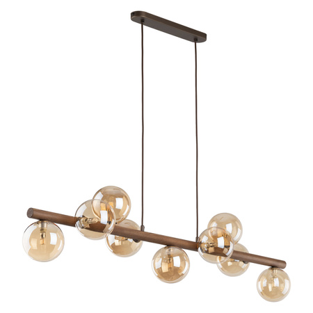 ESTERA WOOD ORZECH BURSZTYN LAMPA WISZACA 9XG9