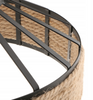 Lampa wisząca Boho metalowa z liną jutową 30cm