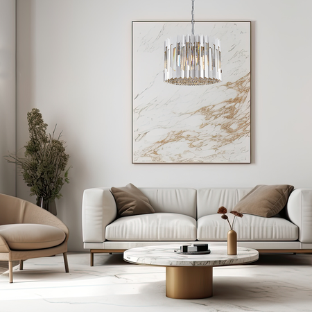 Żyrandol Lampa wisząca RITZ CHROME 7xE14