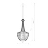 Nowodvorski Lampa wisząca czarna LUKSOR S