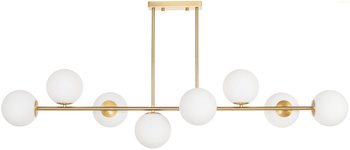 Lampa sufitowa Milano złota 8xE14 mleczne kule EP1C25