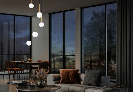 Nowodvorski Lampa wisząca KARO V 120cm 5xG9 czarno- złota 10303