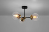 Lampa sufitowa czarna/patynowa 3xE14 Lens 33-01290