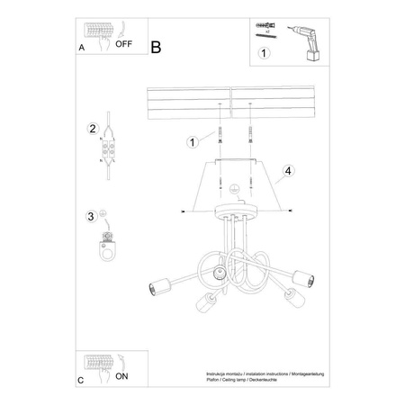 Żyrandol  lampa wisząca KAGO 3xE14 biała