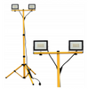 Halogen Naświetlacz LED 2 x 50W na statywie Żółtym 4500K