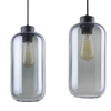 Lampa wisząca Szklana  3 x E27 listwa grafit lustrzany