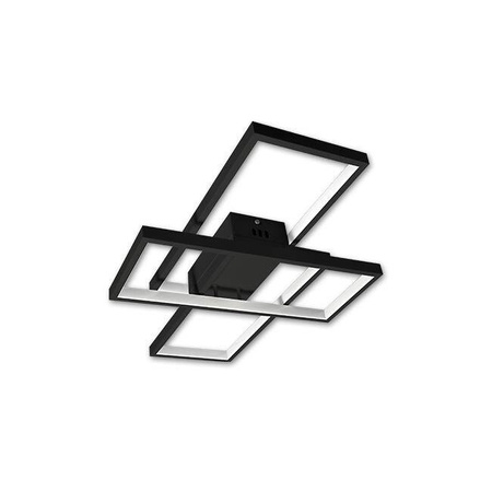 Plafon lampa LED Galaxis Orion 72W 56x37x8 cm czarny + pilot