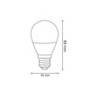 Platinum Żarówka LED G45 E27 WW 640lm mleczna