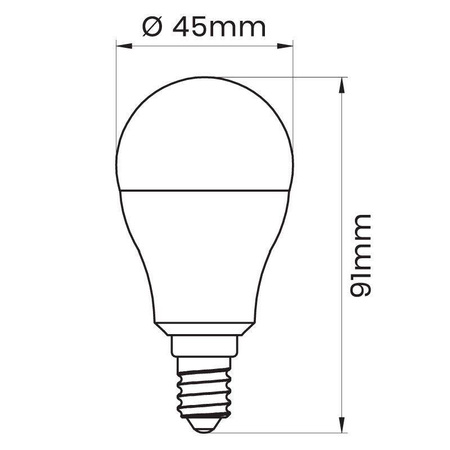 Żarówka LED G45 E14 7W KULKA neutralna 4000K 