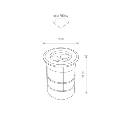 Nowodvorski Lampa najazdowa PICCO LED L
