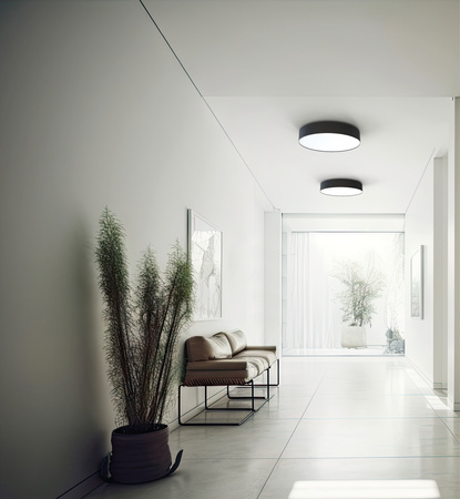 Nowodvorski Plafon okrągły czarno biały ARENA LED