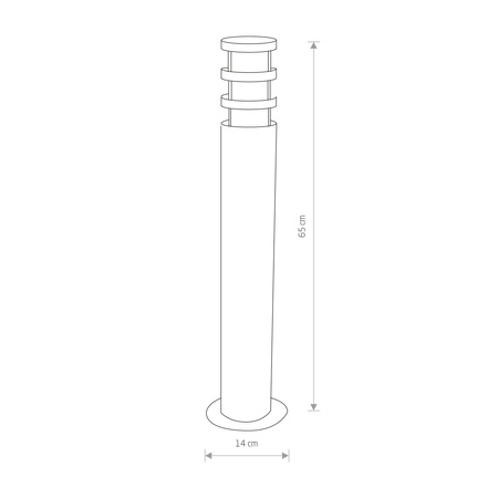 Nowodvorski Lampa stojąca zewnętrzna grafitowa NORIN