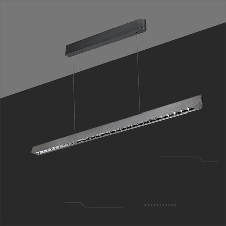 Oprawa V-TAC LED Linear SAMSUNG CHIP LIFUD Driver 36W 60st CCT Zwieszana 120cm Szary MAT VT-7-36 3000K-4000K-6400K 2880lm 5 Lat Gwarancji