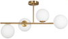 Lampa sufitowa Milano złota 4xE14 mleczne kule
