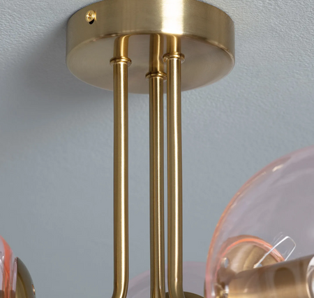 Lampa Sufitowa z Metalu i Szkła Amatler 3xE27