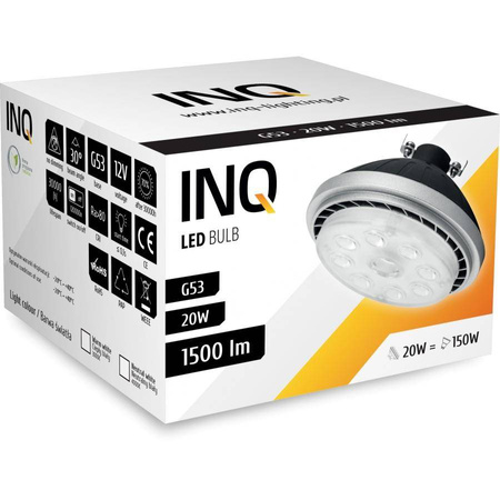 Żarówka  Led  AR111 G53 20W 840  12V 30° 1500lm INQ
