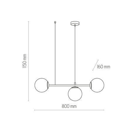 Lampa wisząca CELESTE 3xE27