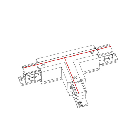 Nowodvorski Złączka biała CTLS POWER T CONNECTOR RIGHT2 T-R2