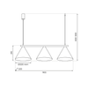 Lampa wisząca CAPITAL CZARNY-ZŁOTY 3XGX53