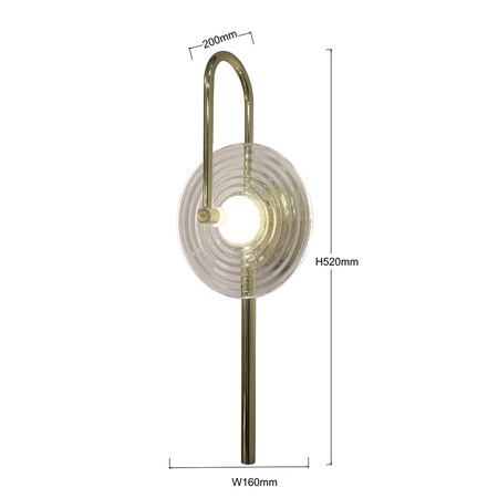 Light prestige Plato kinkiet transparentny LP-0301/1W TR