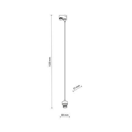 Tk Lighting TRACER WHITE 1 zawieszenie E27 1,5M