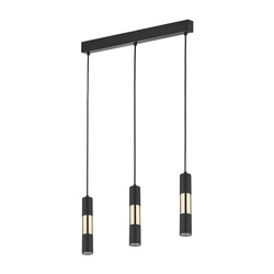 Lampa wisząca VIVIEN Black/Gold 3xGU10 listwa