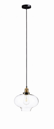 Lampa sufitowa wisząca szklana złota oprawa Cairo
