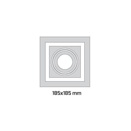 Oczko sufitowe kwadratowe Vito białe dla AR111