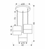 Bianco lampa wisząca biały talerz 3x40W E27 