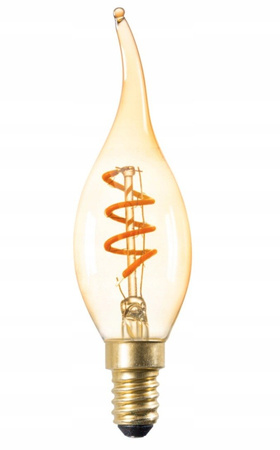 Żarówka dekoracyjna LED spirala E14 2,5W płomyk bardzo ciepła 1800K