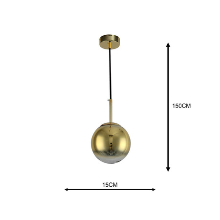 Palla lampa wisząca mała złota LP-2844/1P S GD