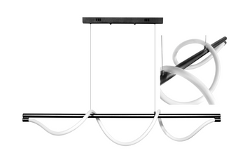 Lampa wisząca Serpente DDXZ004 55W czarna - wężyk gładki sterowana pilotem