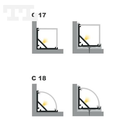 LED P3-2 Profil 1000 mm anod (nr kat 863201)