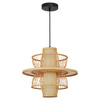 Rattanowa lampa wisząca Astra naturalna 1xE27 Boho