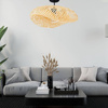 Lampa sufitowa bambusowa duża czarna NUSA 80cm 1xE27