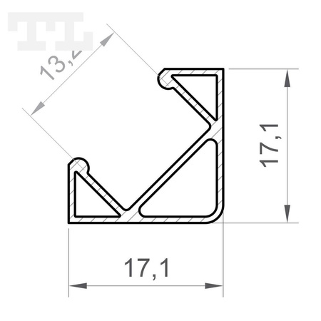 LED P3-1 Profil 2000 mm GOLD lakierowany (nr kat 86310292)