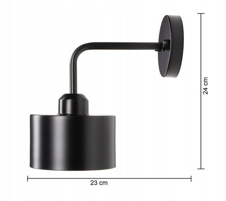 Kinkiet metalowy WST052 klosz kubełkowy metalowy