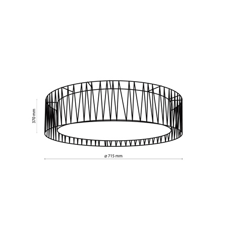 Lampa sufitowa HARMONY Black 4xE27