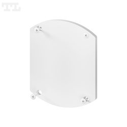 Zaślepka aluminiowa biała P22-8 bez otworu (wkręty w komplecie) (nr kat 7722814)