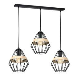 Lampa wisząca CLIFF BLACK 3xE27 czarna