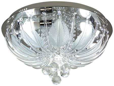 Lampa sufitowa Gemini kryształ chrom 5xE14 38xLED z pilotem