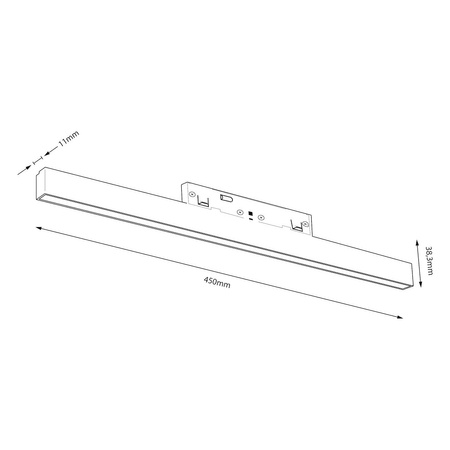 Magnetic track 10mm 15W 3000-6000K