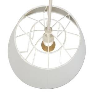 Lampa wisząca FALUN biało-srebrna 1xE27