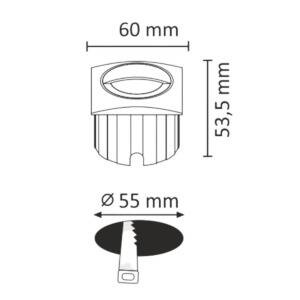 Lampa schodowo-elewacyjna LED Q5 kwadrat