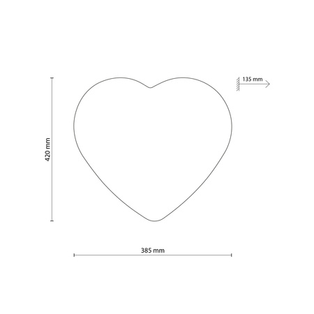 Lampa sufitowa HEART White 2xE27